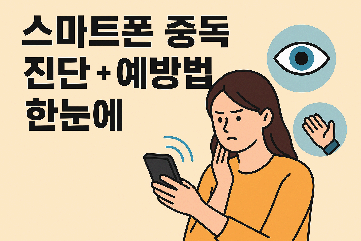 스마트폰 중독 자가진단 ❘ 눈&middot;손목 건강 지키는 실천 꿀팁