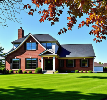 초원위에 있는 주택사진