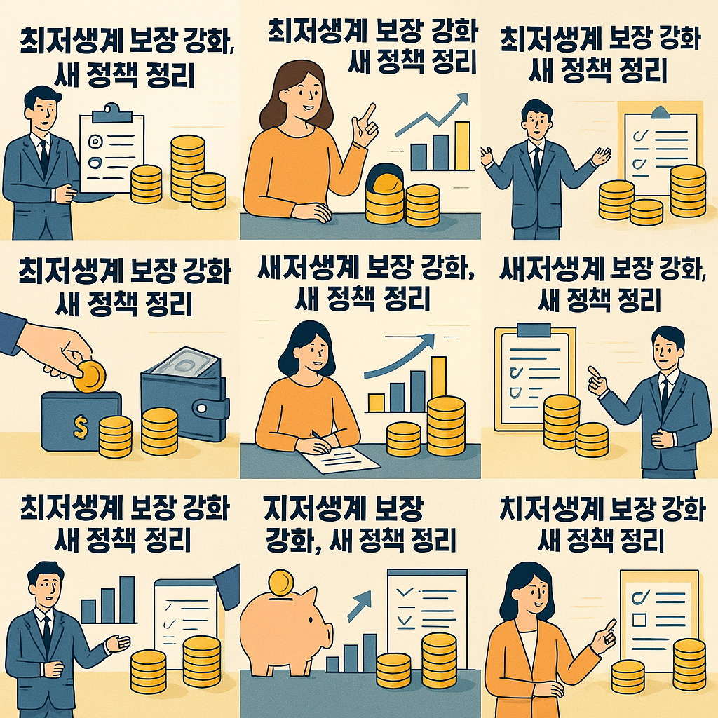 최저생계 보장 강화, 새 정책정리
