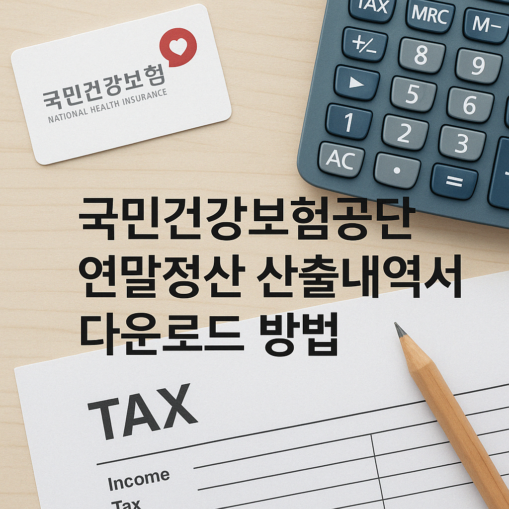 국민건강보험공단 연말정산 산출내역서 다운로드 방법