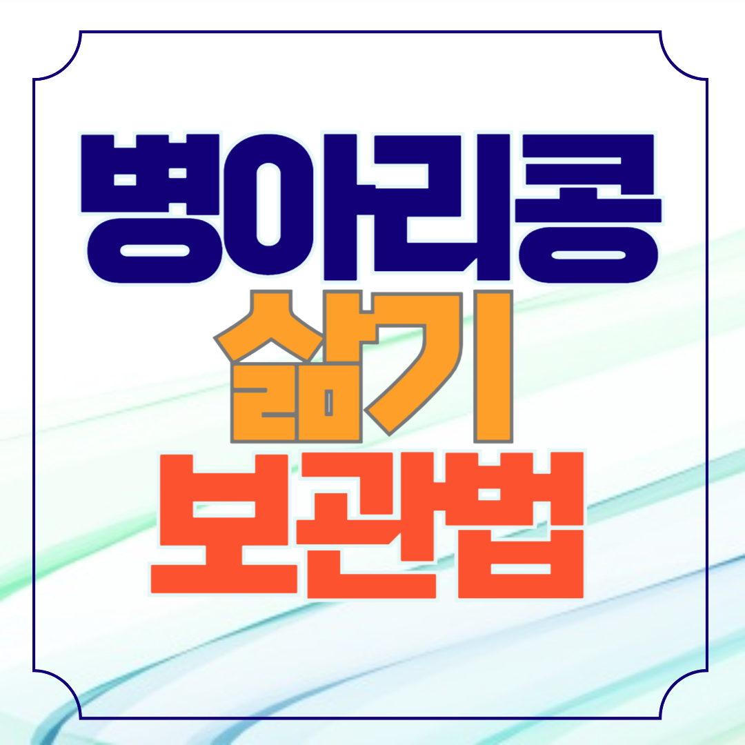 병아리콩 삶는 방법