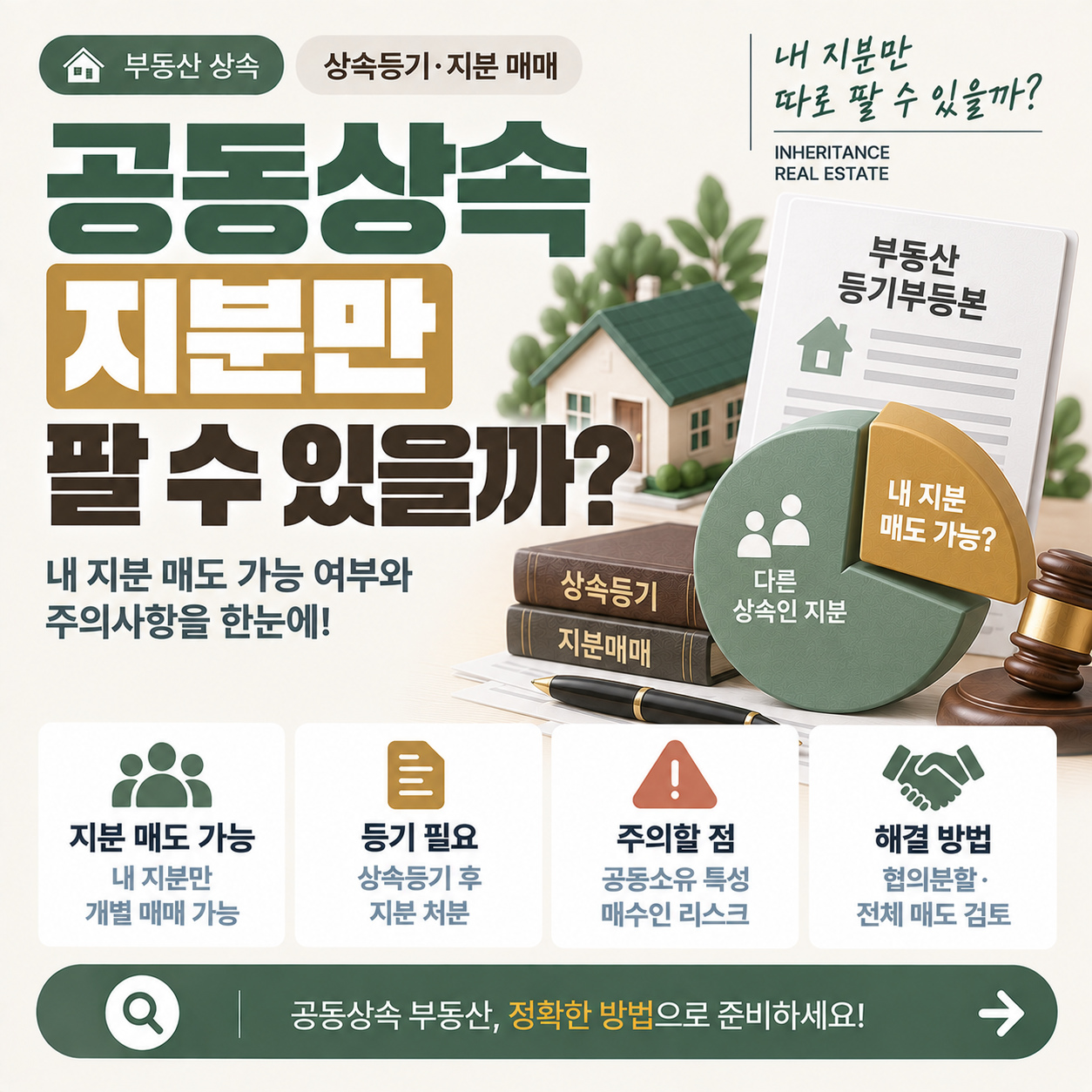공동상속 부동산 지분 매도 가능 여부 안내 이미지