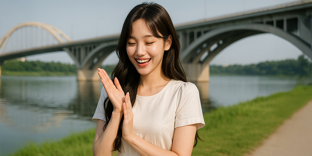 꿈속에서 다리를 보고 좋아하는 사람