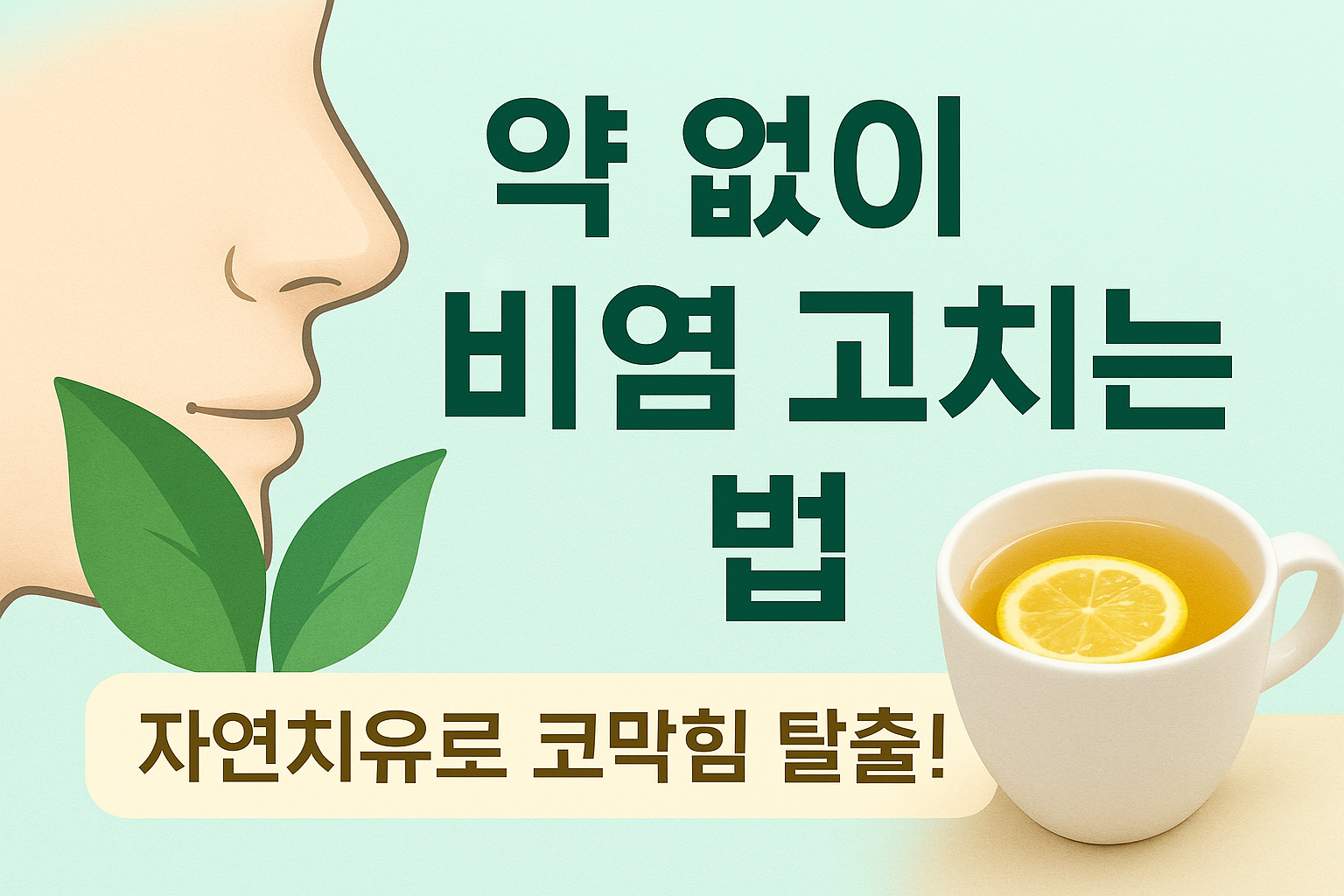 비염약 없이도 낫는다! 7가지 자연요법으로 코막힘 끝 2025년 최신 비염 자연치료 트렌드