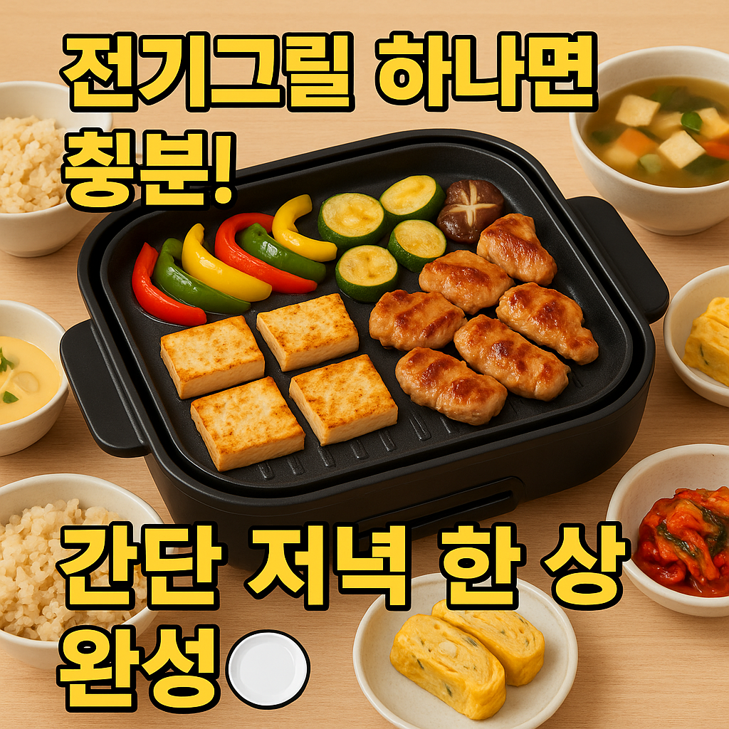 전기그릴로 간단하게 만드는 저녁 한 상 &ndash; 바쁜 날에도 근사한 집밥 완성법
