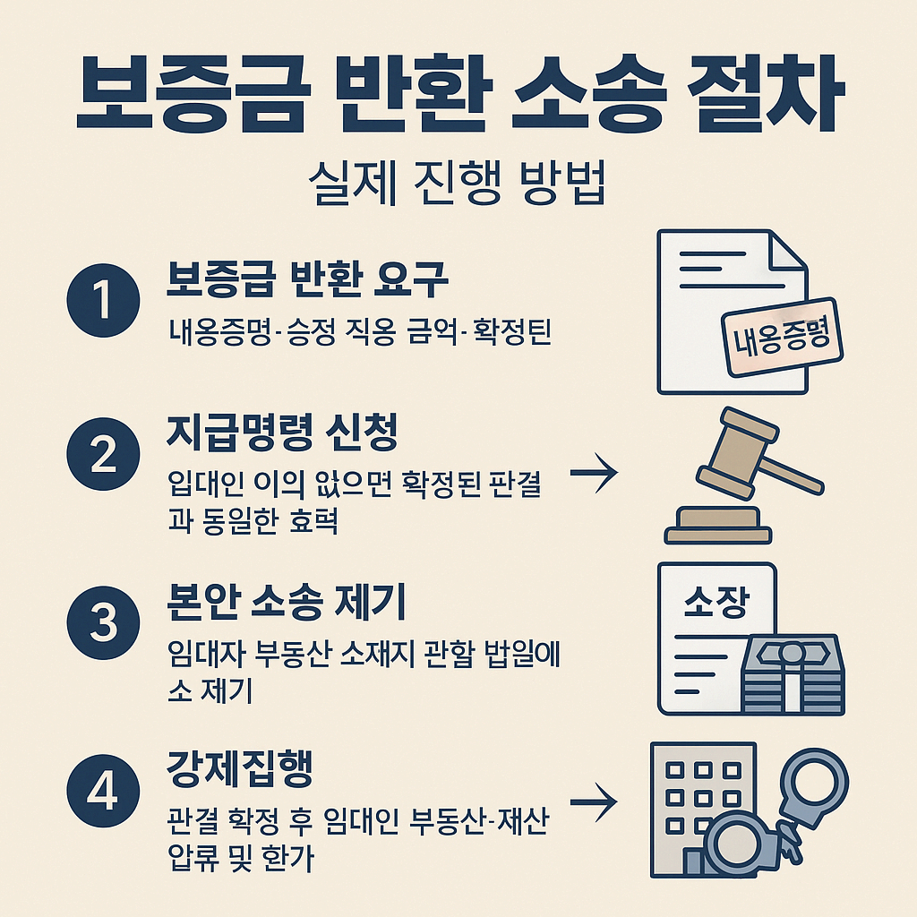 보증금 반환 소송 절차, 실제 진행 방법