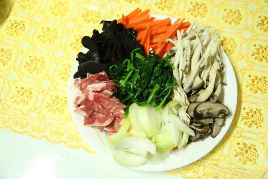 잡채 재료 모습