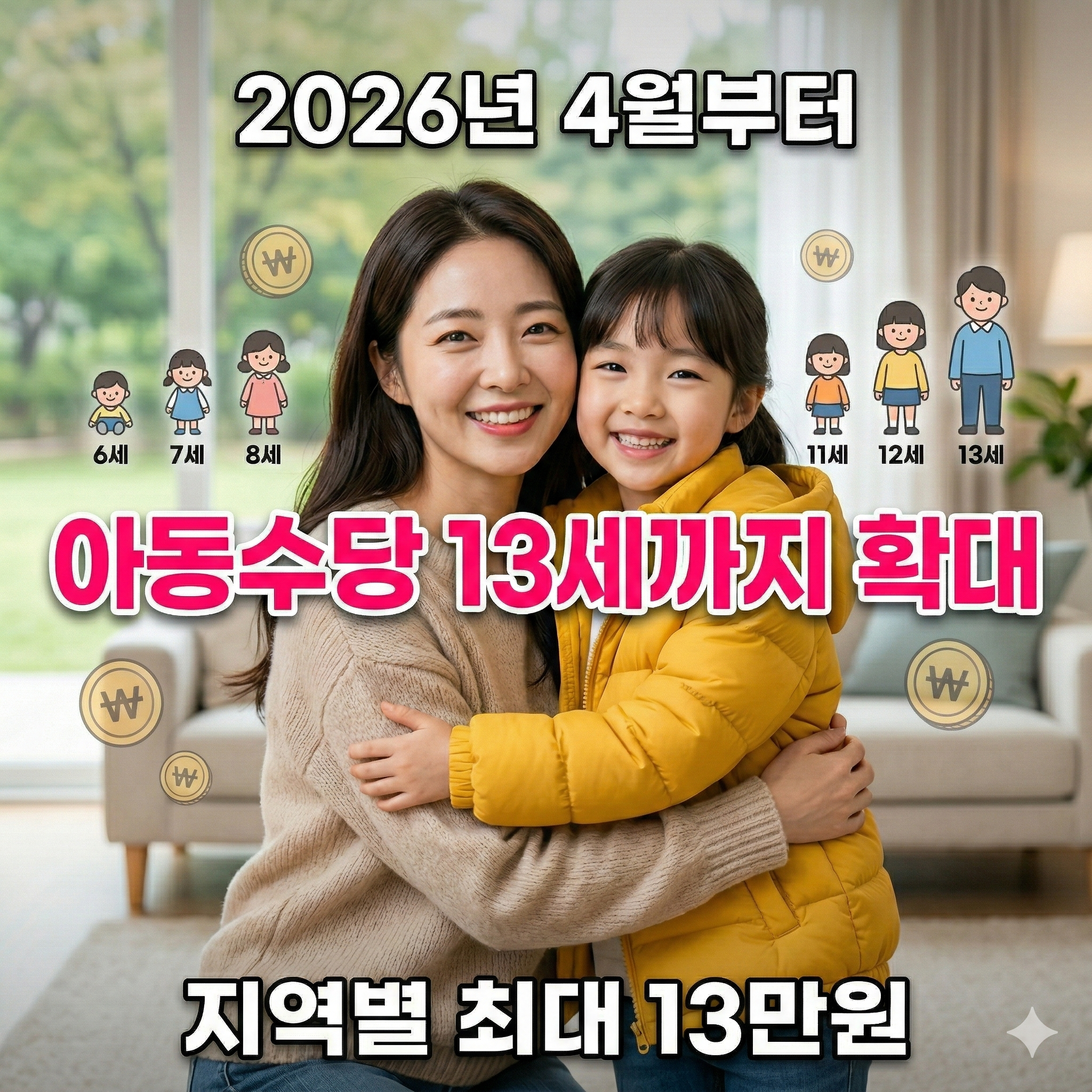 아동수당 13세까지 확대, 2026년 달라지는 점