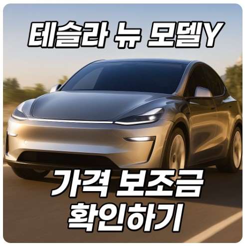 2025 테슬라 뉴 모델Y 가격 보조금