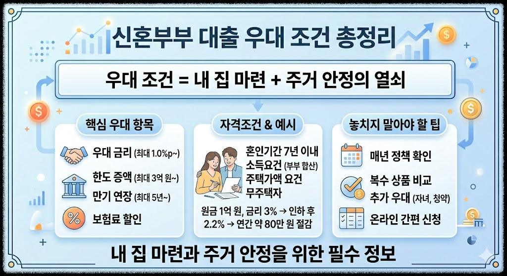 신혼부부 대출 우대 조건 총정리, 내 집 마련과 주거 안정을 위한 필수 정보