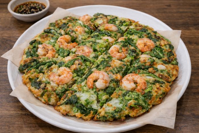 봄철 인기 채소전, 봄동 부침개 만들기