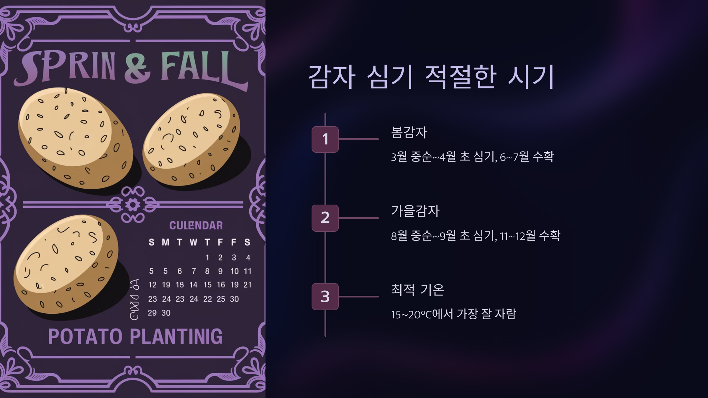 감자 심기 적절한 시기