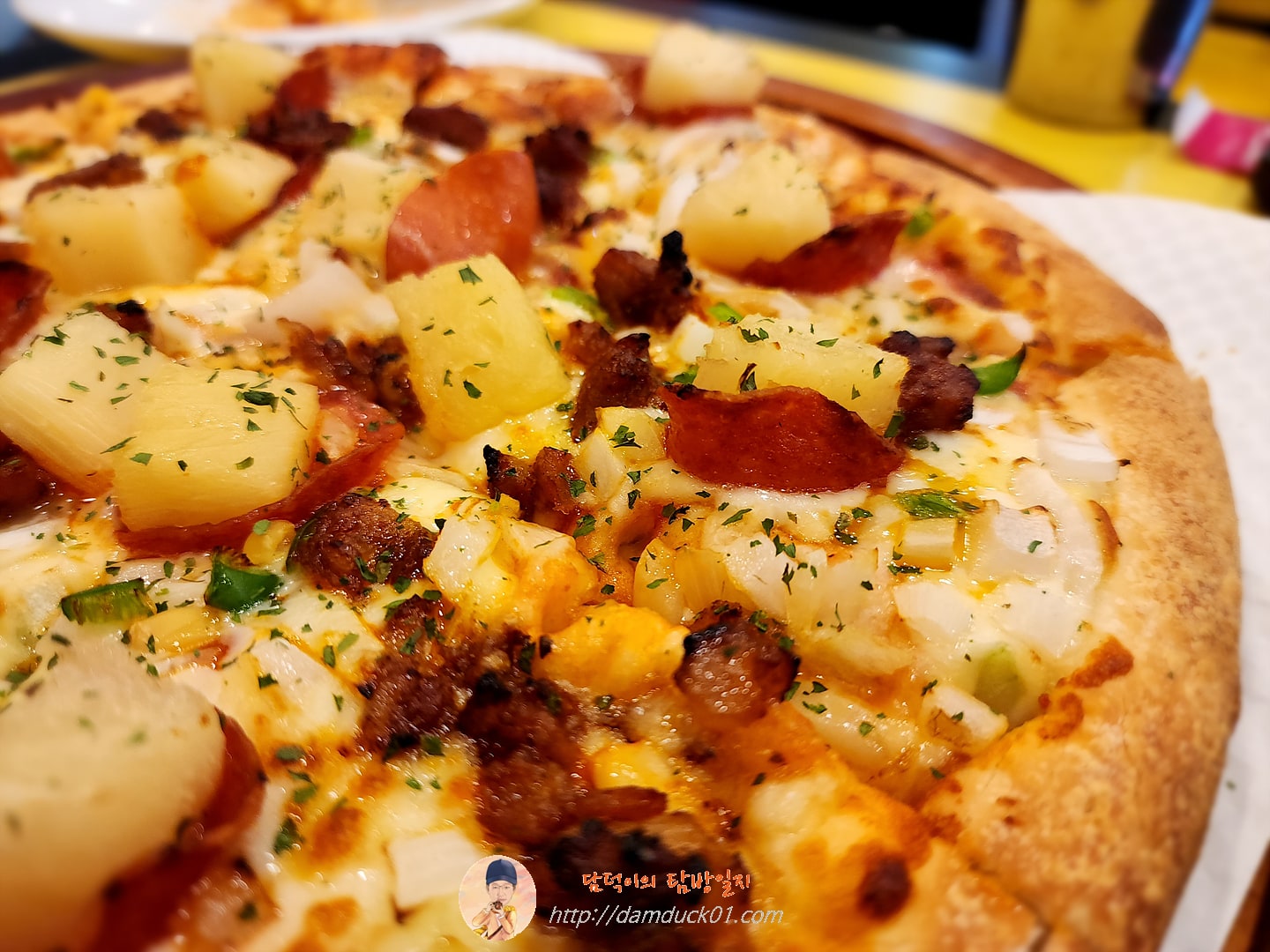 직화파인애플피자