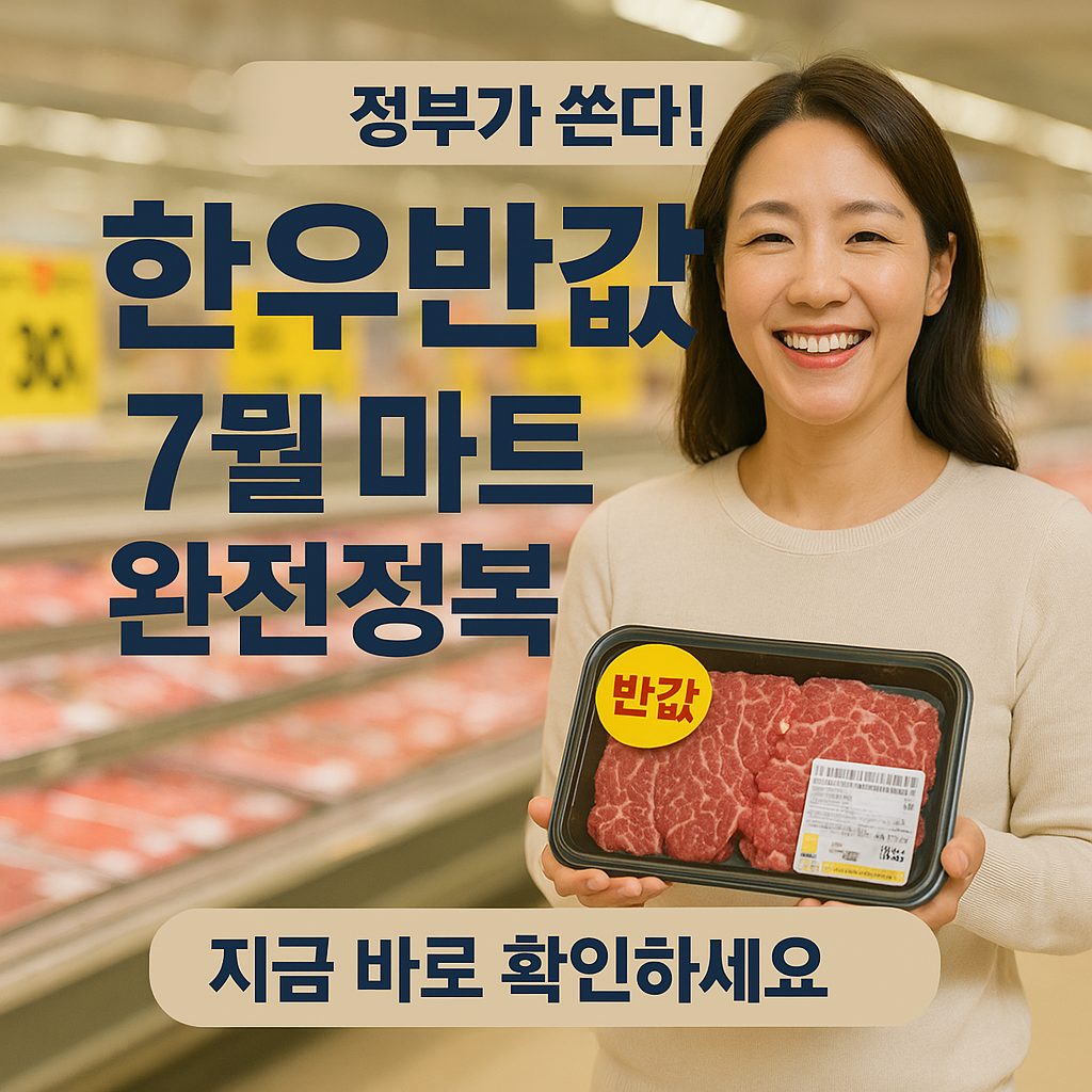 한우반값! 7월 마트 완전정복