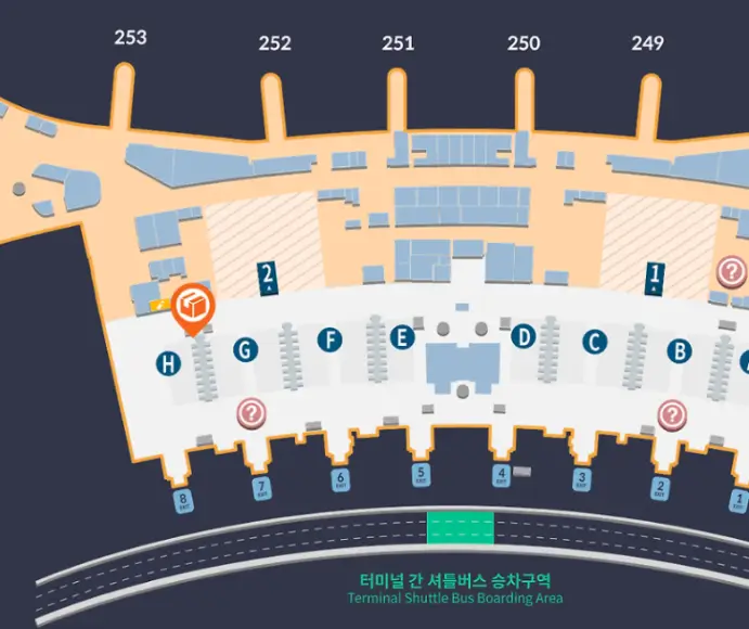 인천공항-2터미널-3층-물품보관소-약도