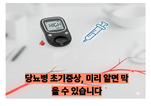 당뇨병 초기증상, 미리 알면 막을 수 있습니다
