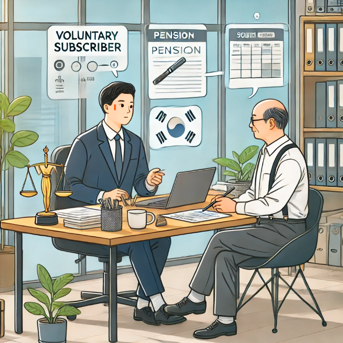 사무실에서 연금 옵션을 상담하는 직원