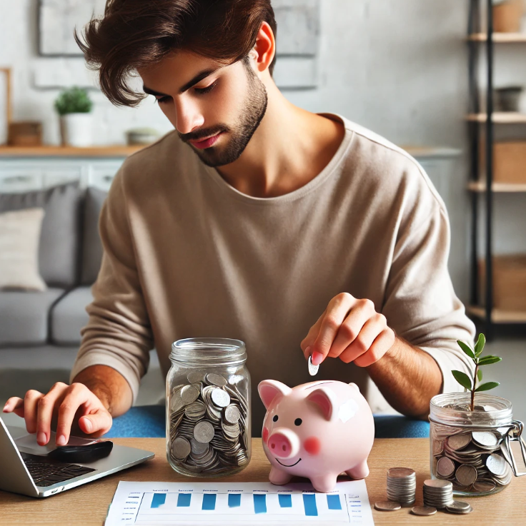 돈 모으는 20대 남성