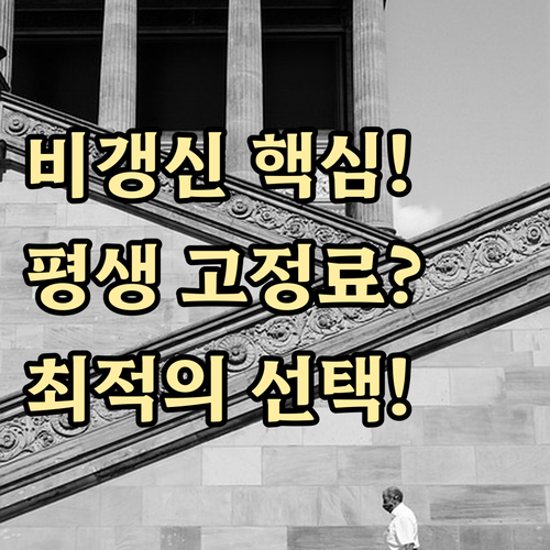 비갱신형 정기보험 평생 보험료 고정 ..
