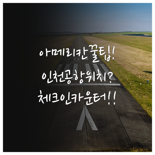 아메리칸항공 인천공항 터미널과 체크인..