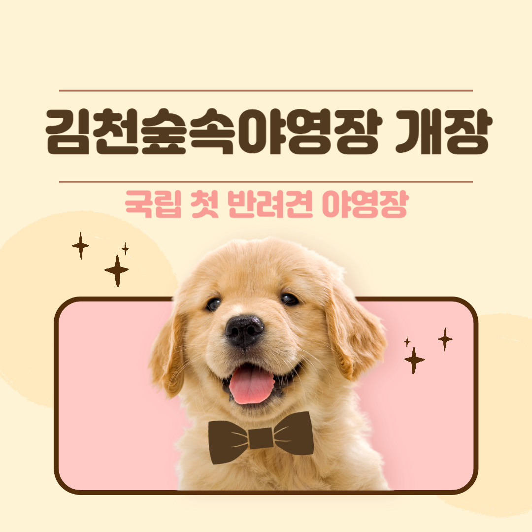 국립 김천 반려견 숲속 야영장 개장