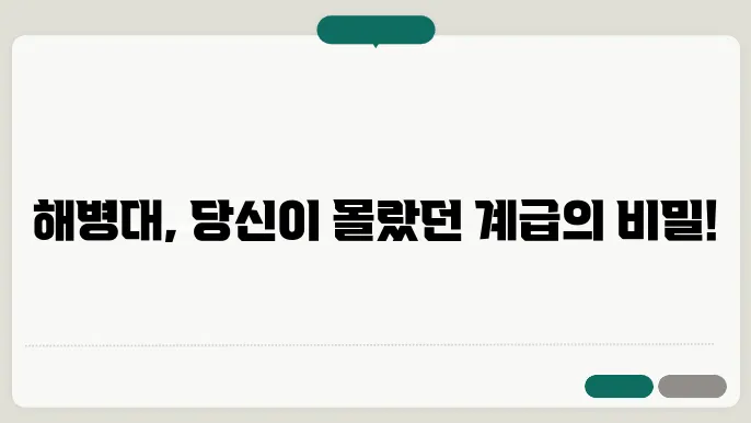 해병대 계급 순위 및 계급장