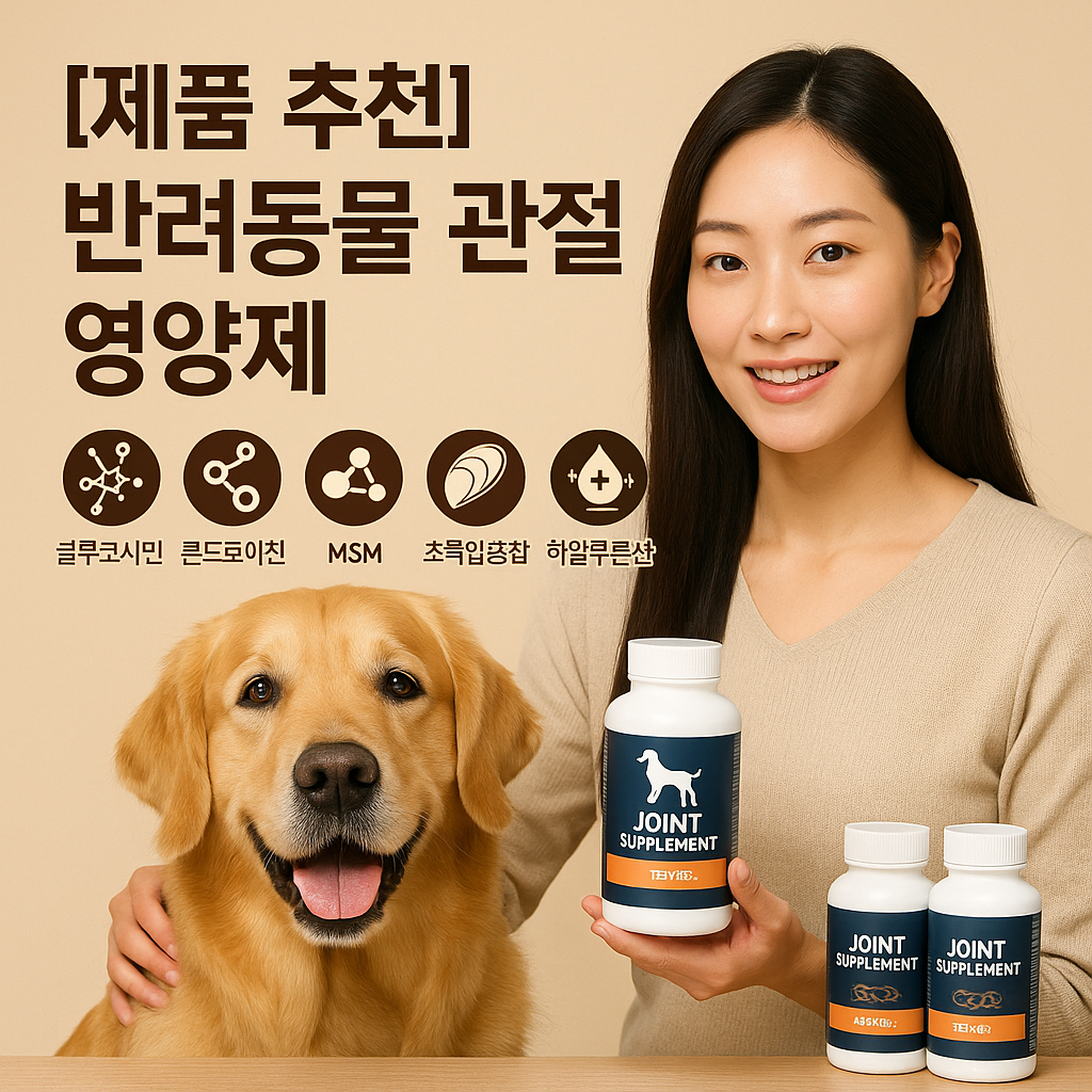 [제품 추천] 반려동물 관절 영양제 ｜ 인기 제품·성분 분석·급여 팁 완전정리