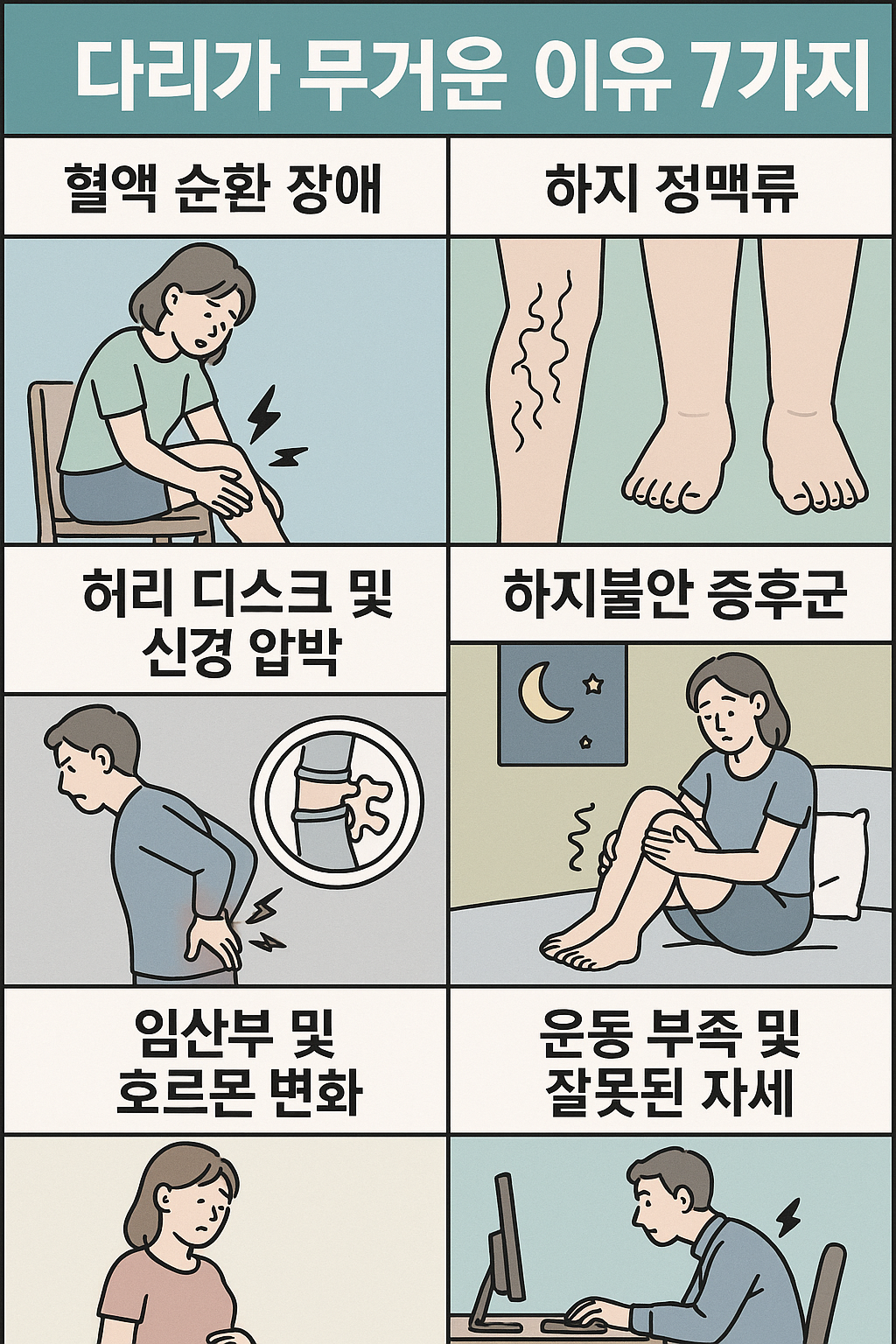 다리가 무거운 이유 7가지