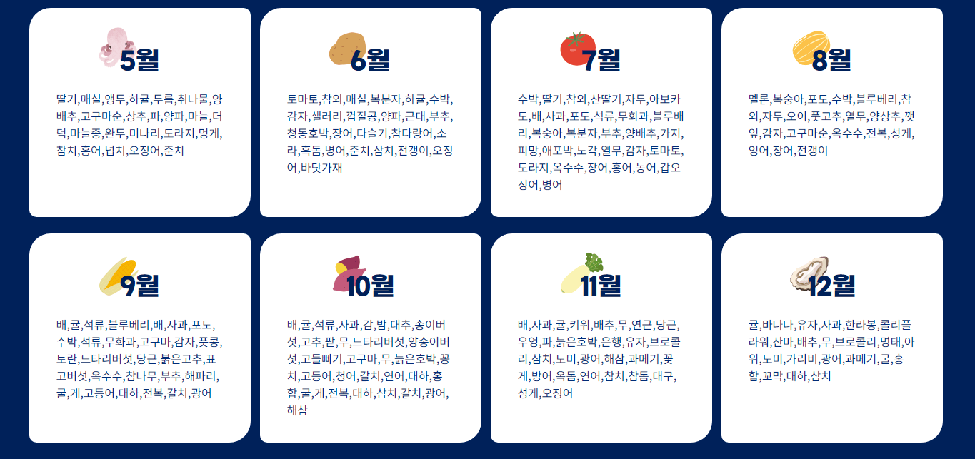 답례품 제철식품