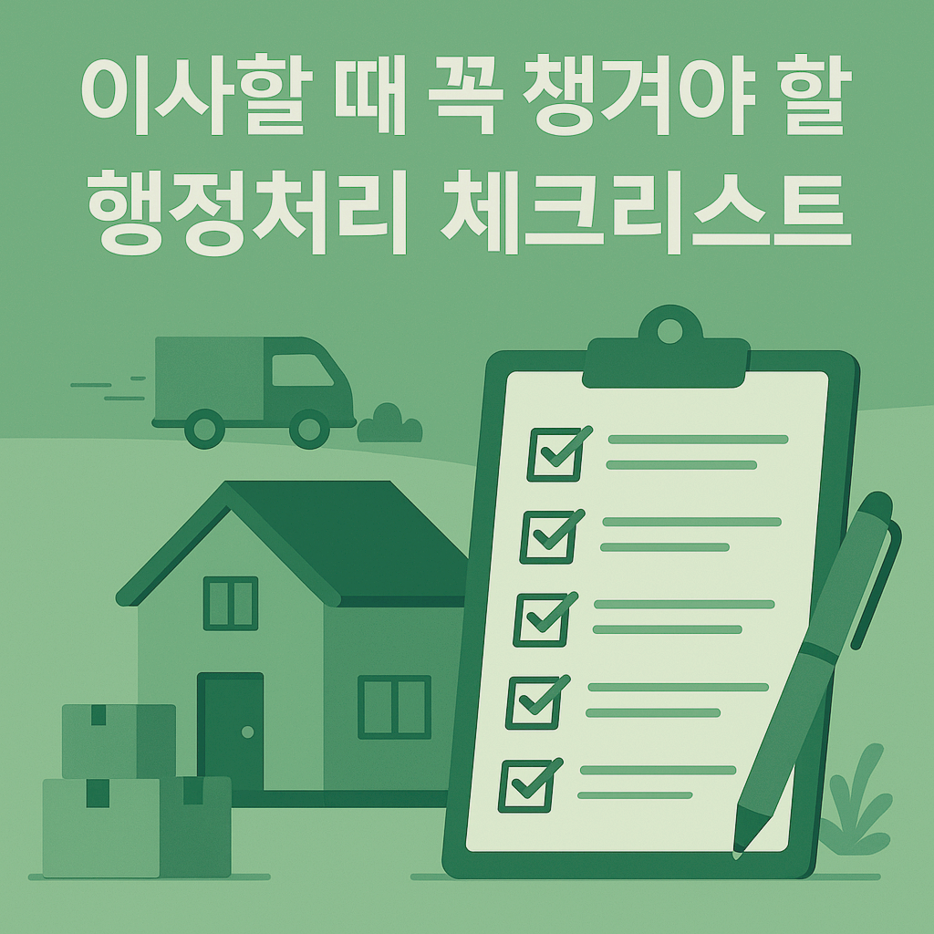 이사할 때 꼭 챙겨야 할 행정처리 체크리스트