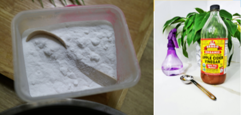 구연산, 베이킹소다, 식초