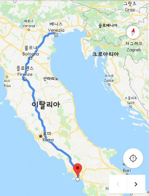 아말피 렌트카 여행지도