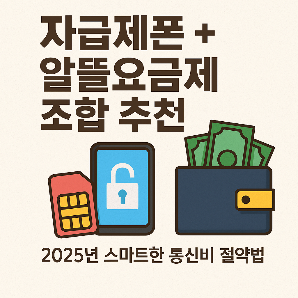 자급제폰 알뜰요금제 조합