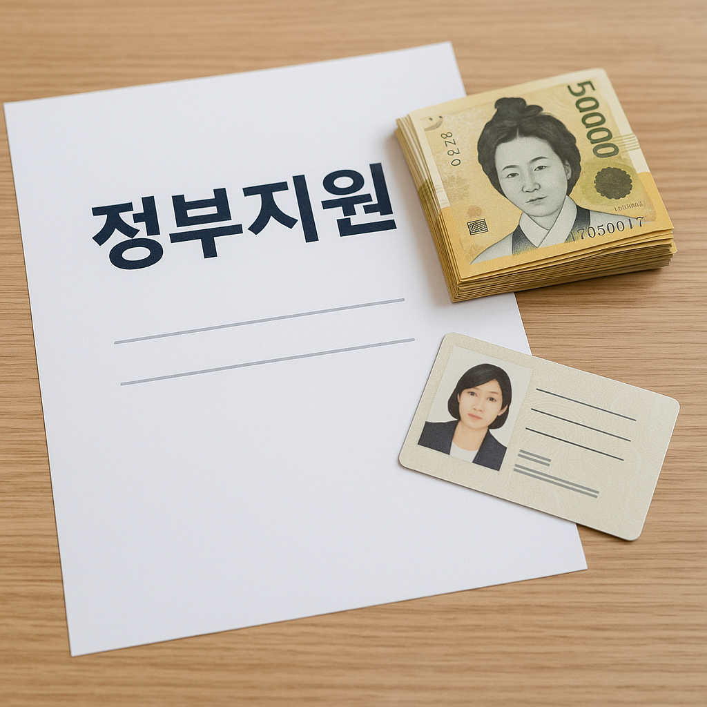 정부지원, 신분증, 소상공인, 현금