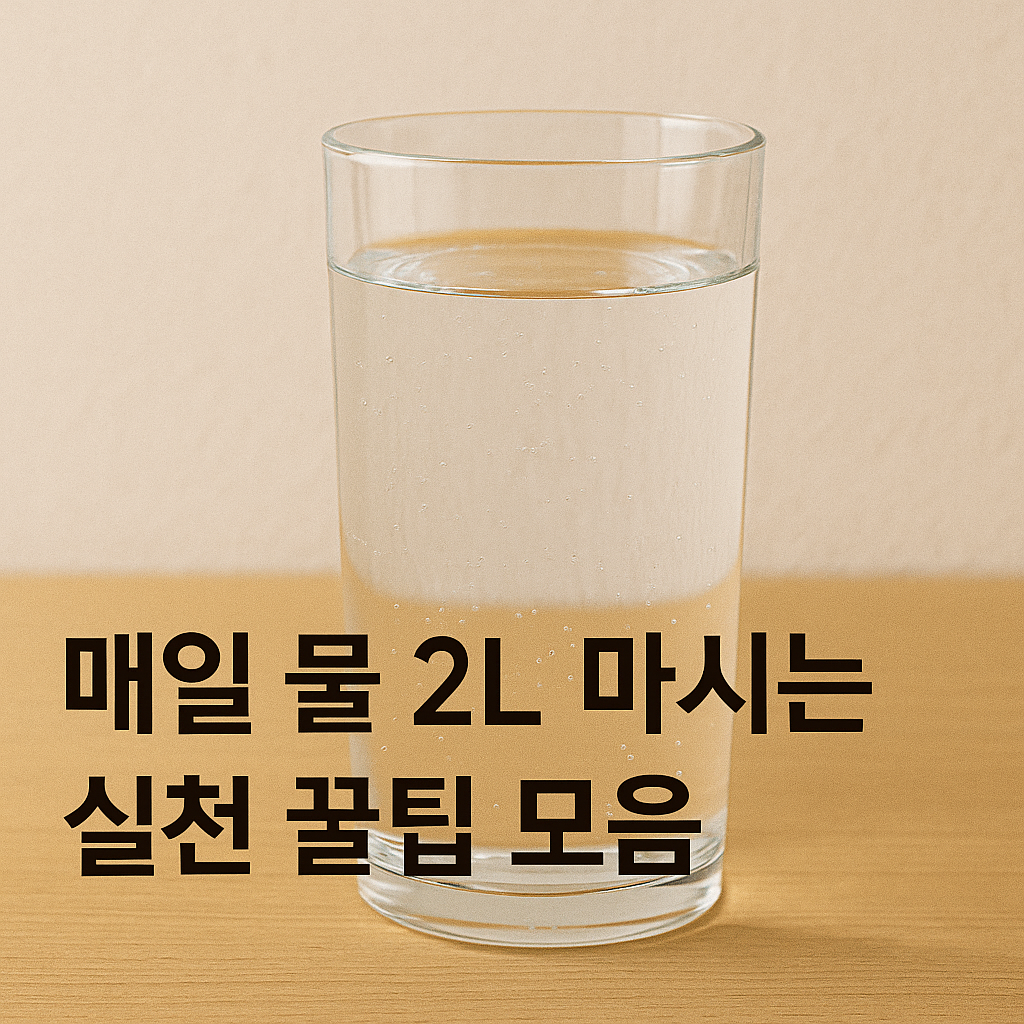 매일 물 2L 마시는 실천 꿀팁 모음