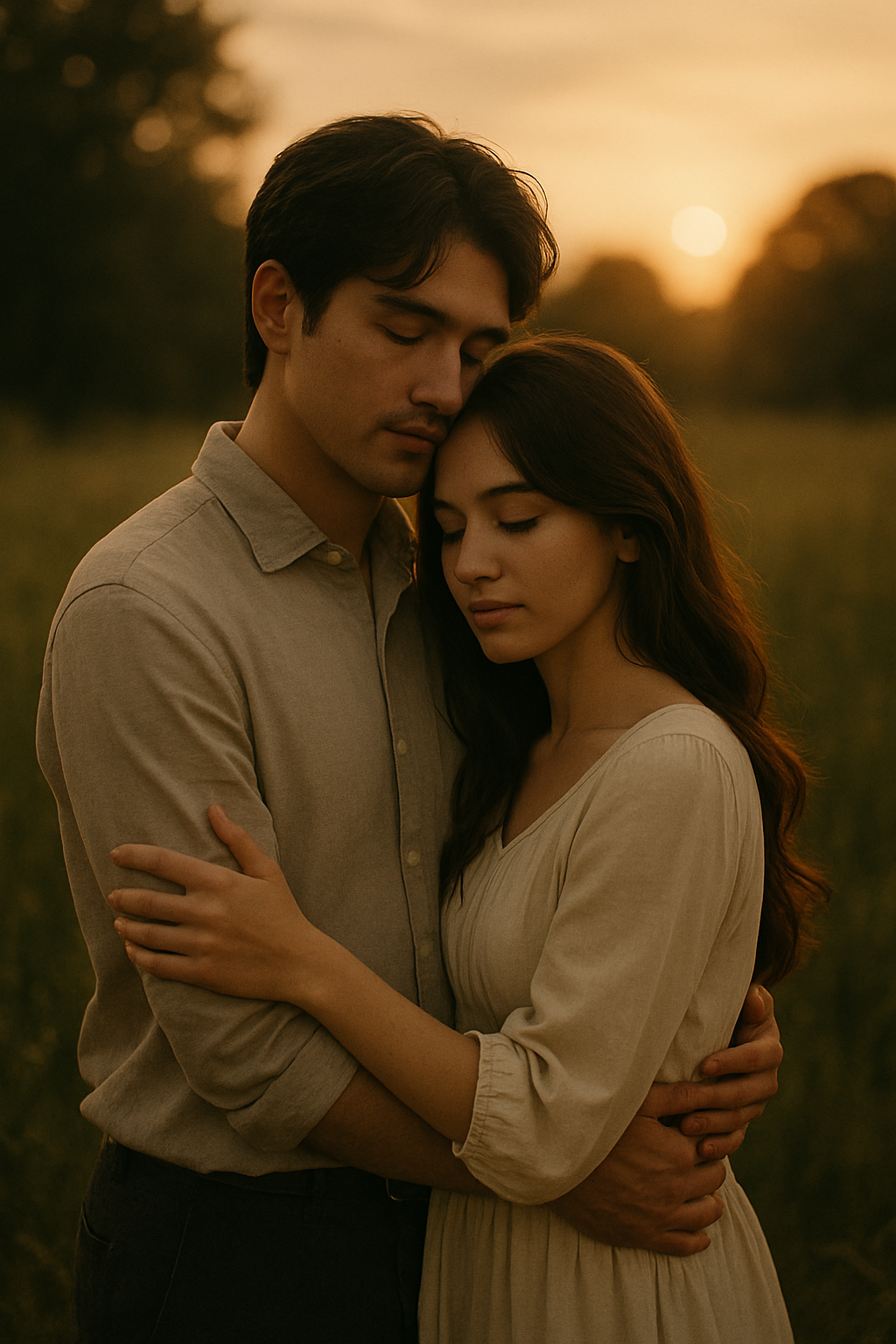 서정적인 분위기 속의 연인