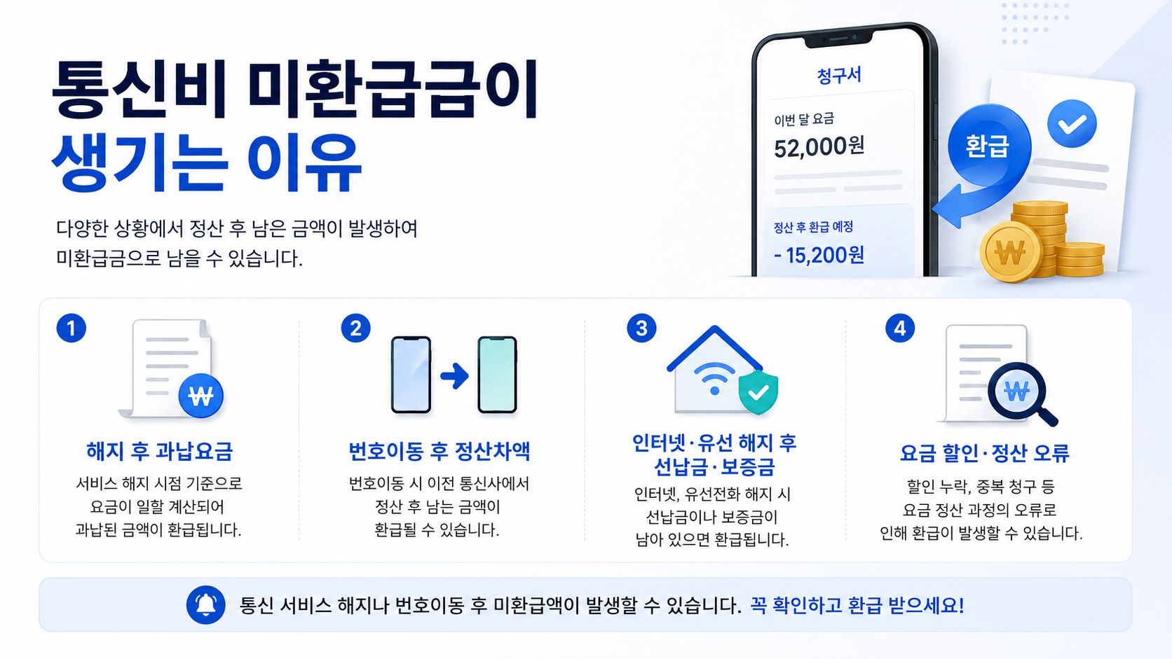 통신비 미환급금이 생기는 이유와 해지 후 환급 사례 안내 이미지