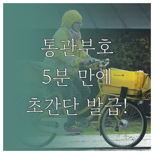 해외 직구 필수 개인통관고유부호 5분..