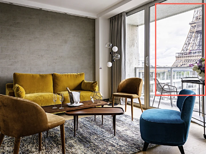 파리 풀먼 호텔에서 에탈탑 잘 보이는 곳