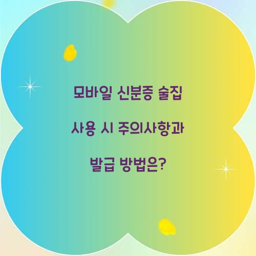모바일 신분증 술집 사용