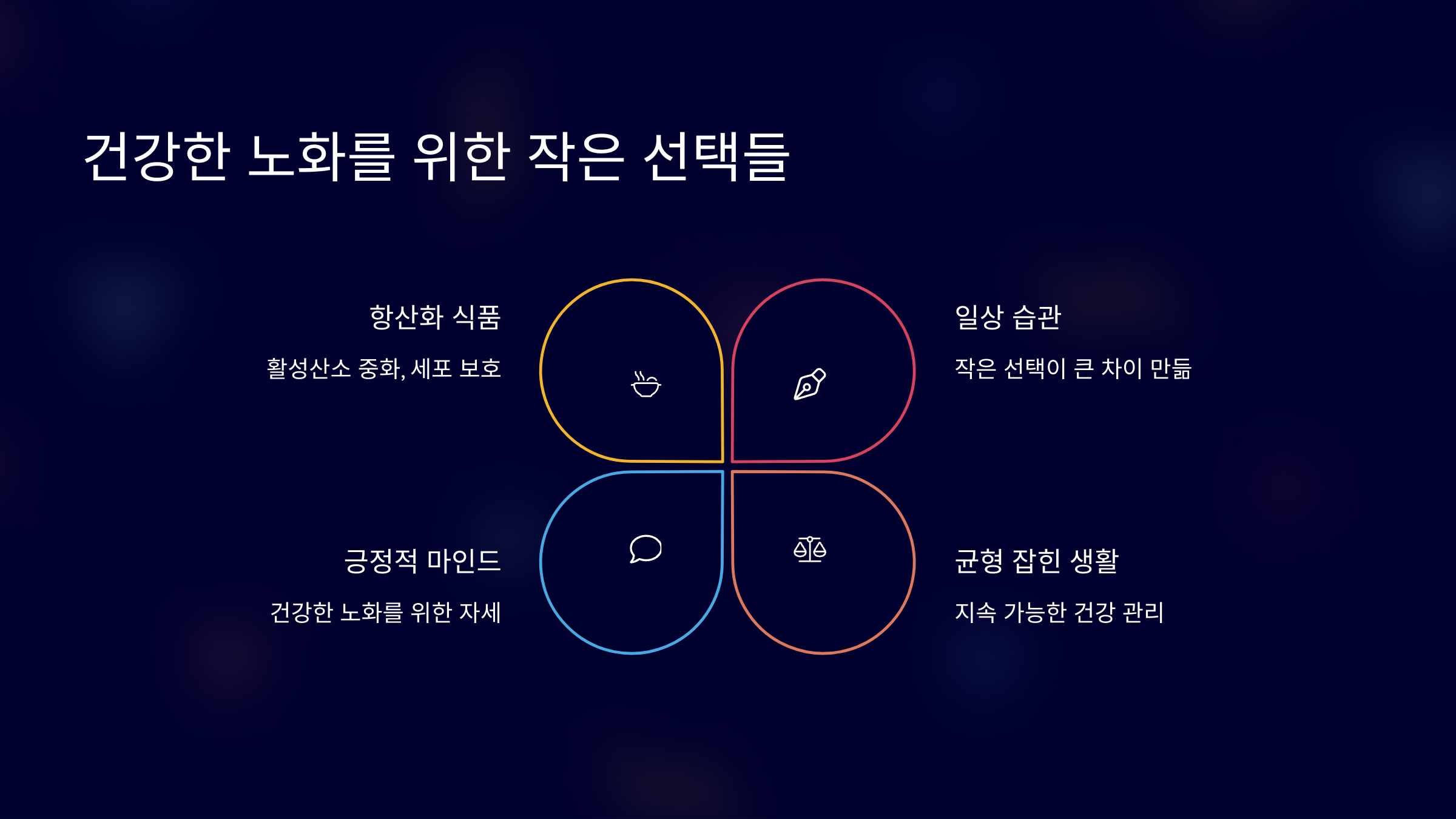 건강한 노후를 위한 작은 선택들