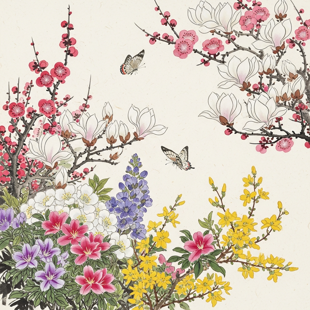 백화만발(百花滿發)