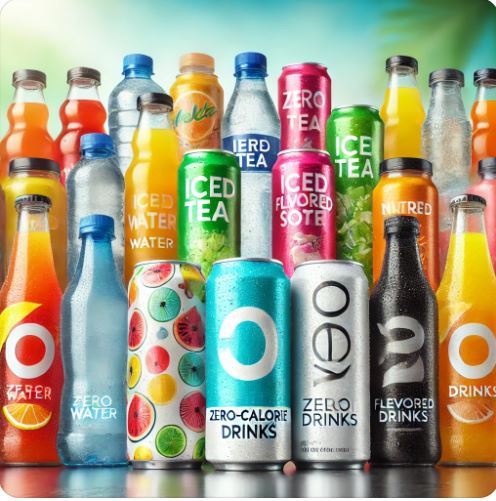 다양한 종류의 제로칼로리 제품