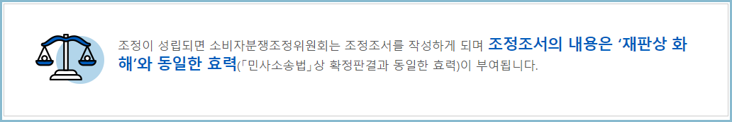소비자분쟁조정위원회-조정효력