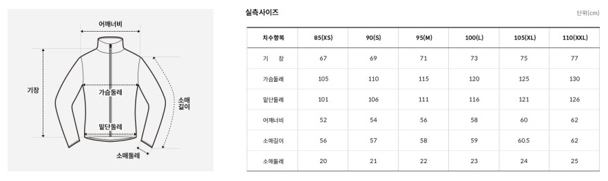노스페이스 22FW 데날리 윈드자켓 사이즈