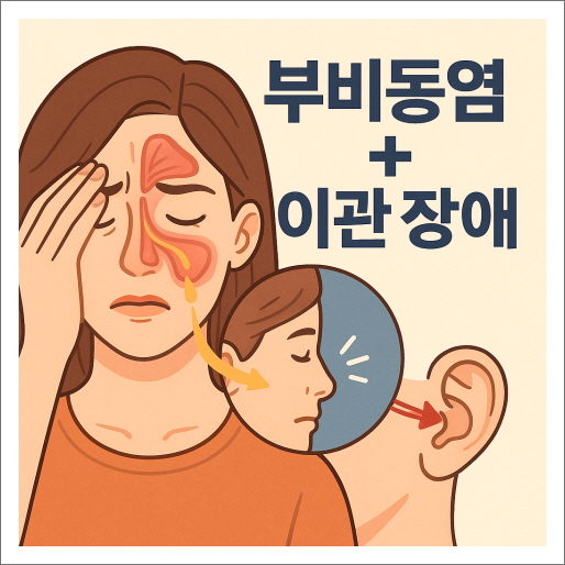부비동염 + 이관 장애