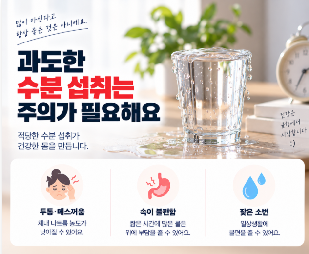 물을 너무 많이 마시면 어떻게 될까? 과도한 수분 섭취와 주의사항