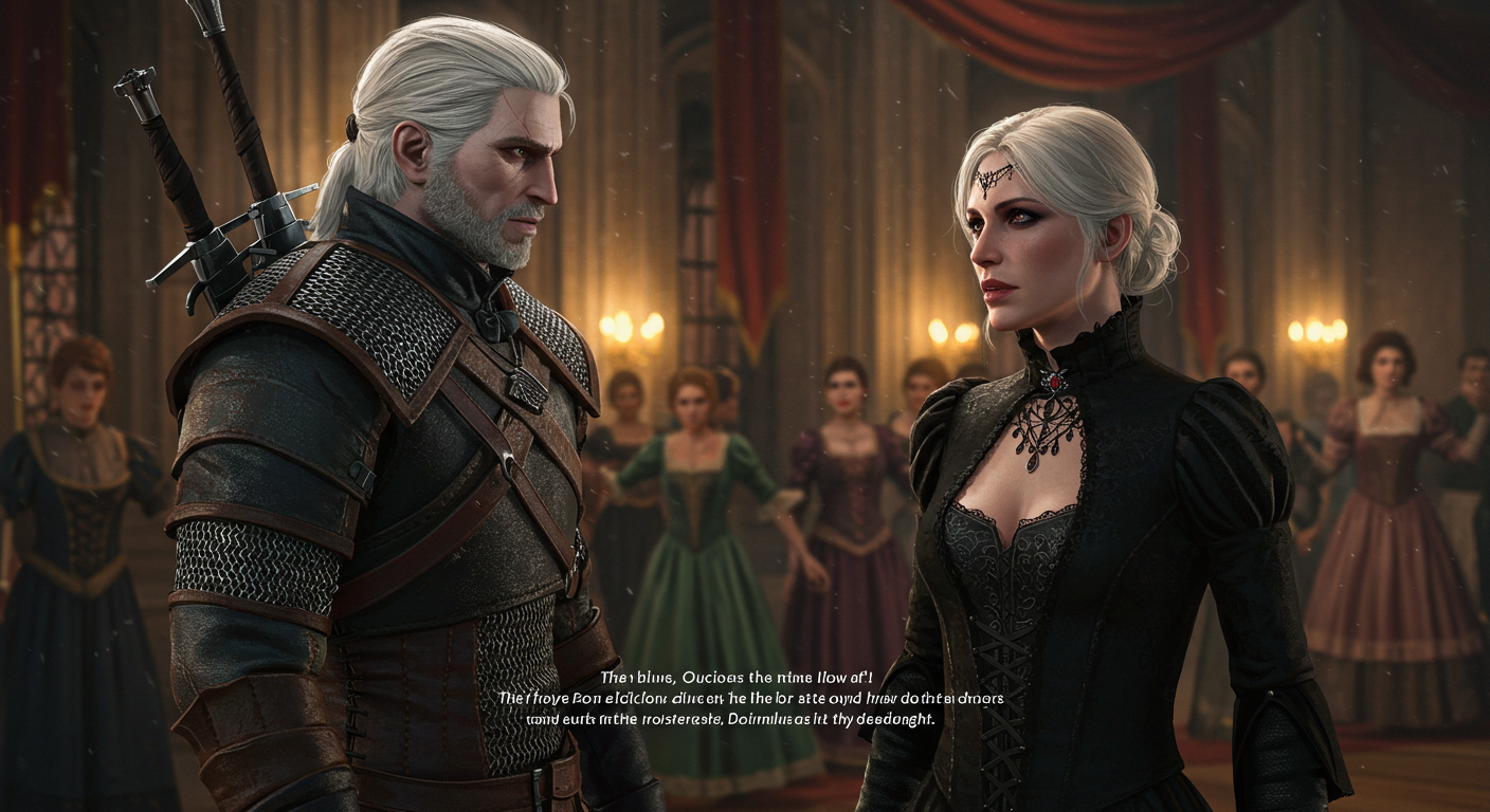 중요한 인물과 일대일로 대화하며 관계를 결정하는 장면