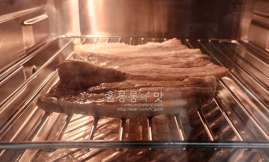 에어프라이어 삼겹살 황금레시피 — 200도 16분·예열 필수·기름 30% 절감 평일 저녁 가족 메뉴 - 조리 과정
