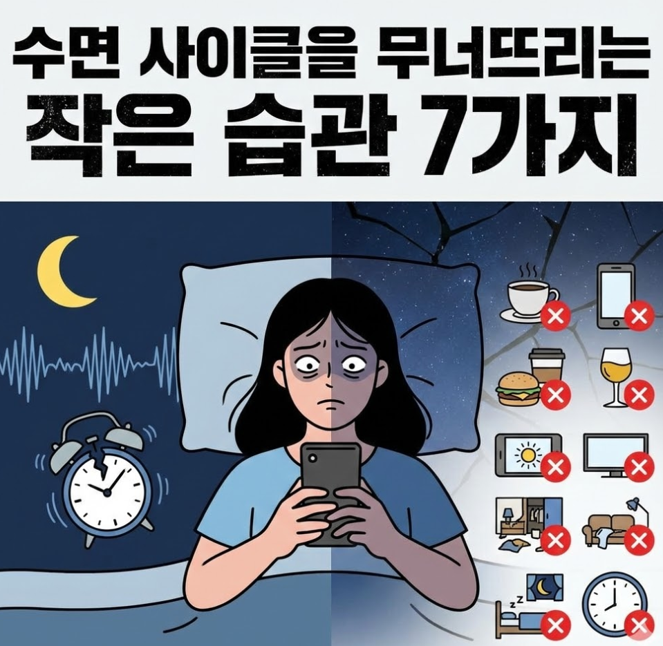 수면 사이클을 무너뜨리는 작은 습관 7가지 썸네일